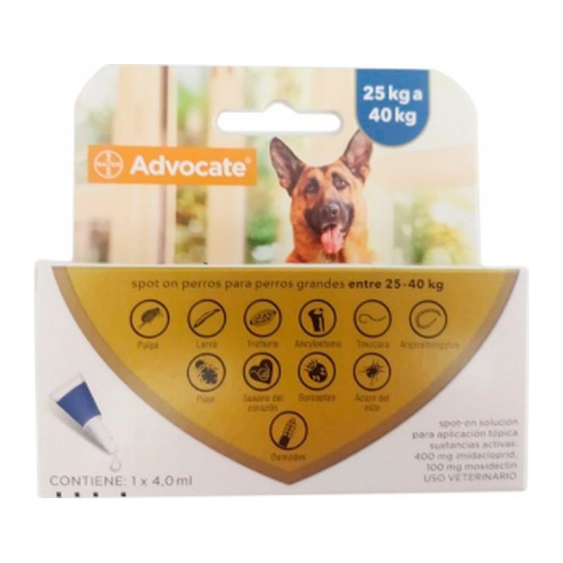 Pipeta +antip Advocateperros 25-40 Bayer