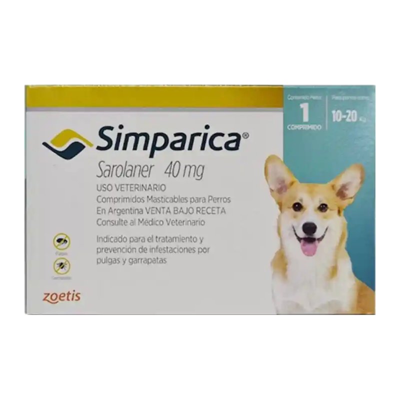 Comprimido Simparica Perro 10-20 kg