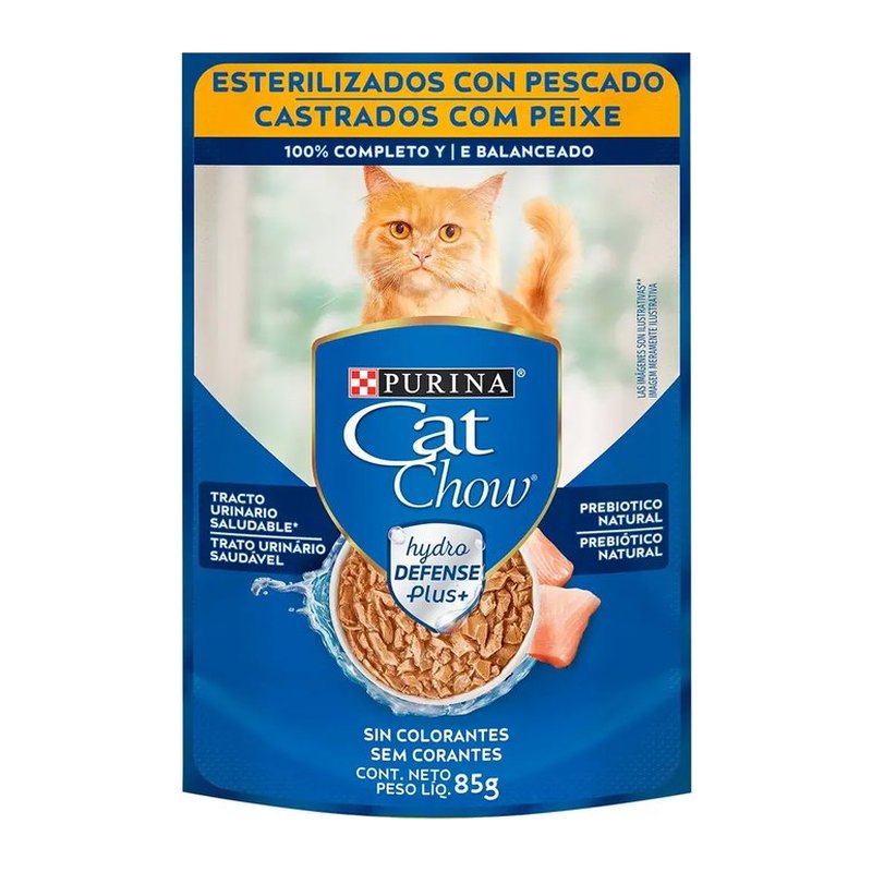 Cat Chow .pouch Gato Adulto Pescado 85g